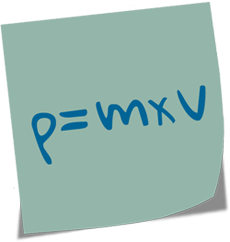 Formel für Büroorganisation: Impuls = Masse * Geschwindigket